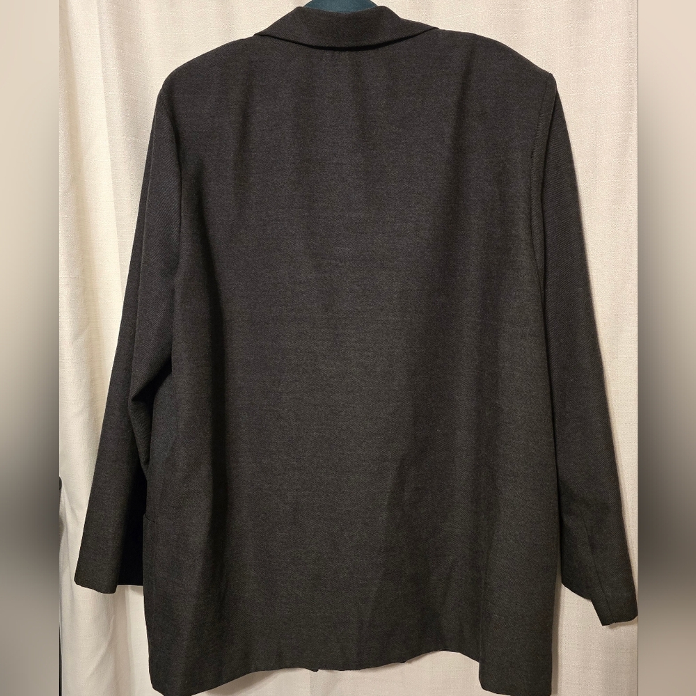 Vintage 90's Gray Blazer with Notched Lapels - Picture 8 of 8